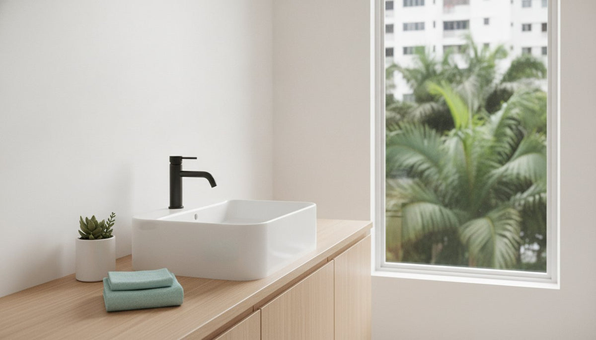 The Elegant Solution: Semi Recessed Basins for Narrow Vanities