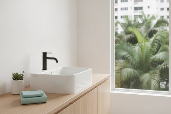The Elegant Solution: Semi Recessed Basins for Narrow Vanities