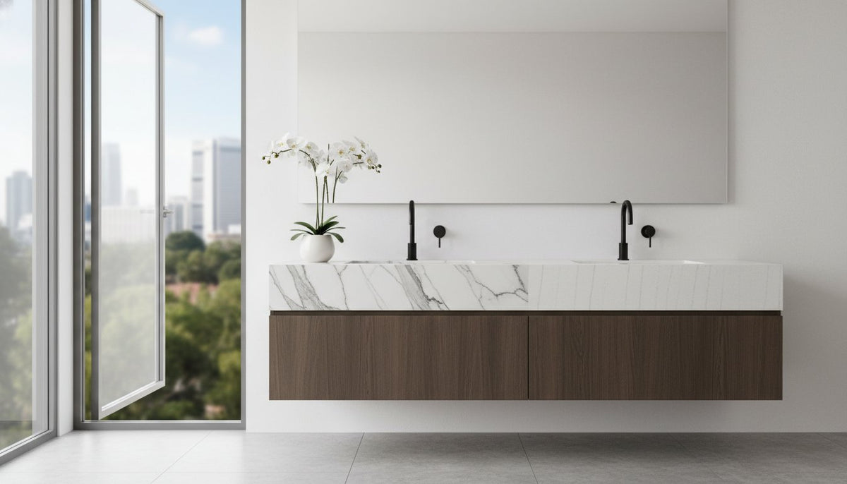 Quartz Vanity Top vs Marble: Crafting Your Elegant Bathroom Sanctuary