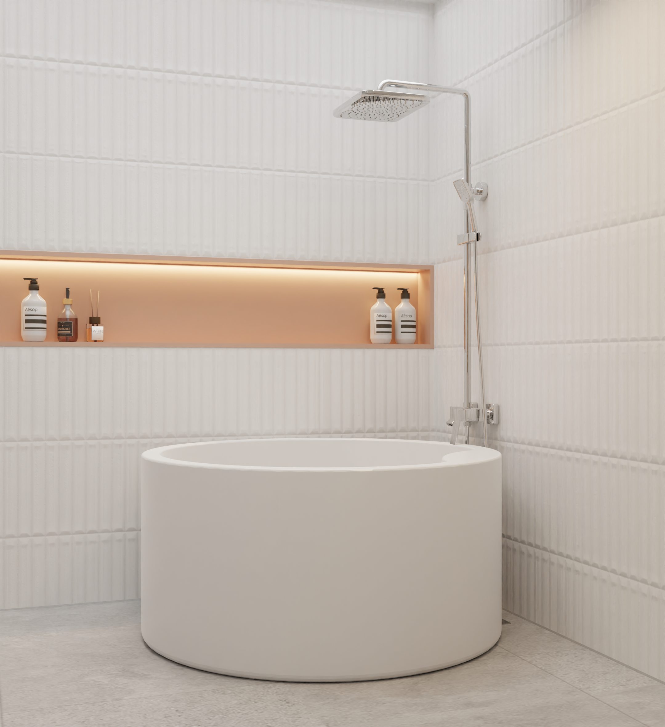 HERA Bathtub 1007, Round Shape Standalone Tub