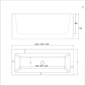 HERA Bathtub 1028 RECTANGULAR Wall To Wall Sealed Up Stand Alone | The Mini Bathtub for your Home Spa