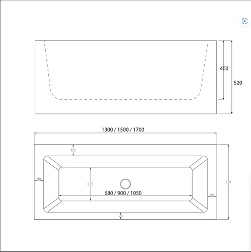 HERA Bathtub 1028 RECTANGULAR Wall To Wall Sealed Up Stand Alone | The Mini Bathtub for your Home Spa