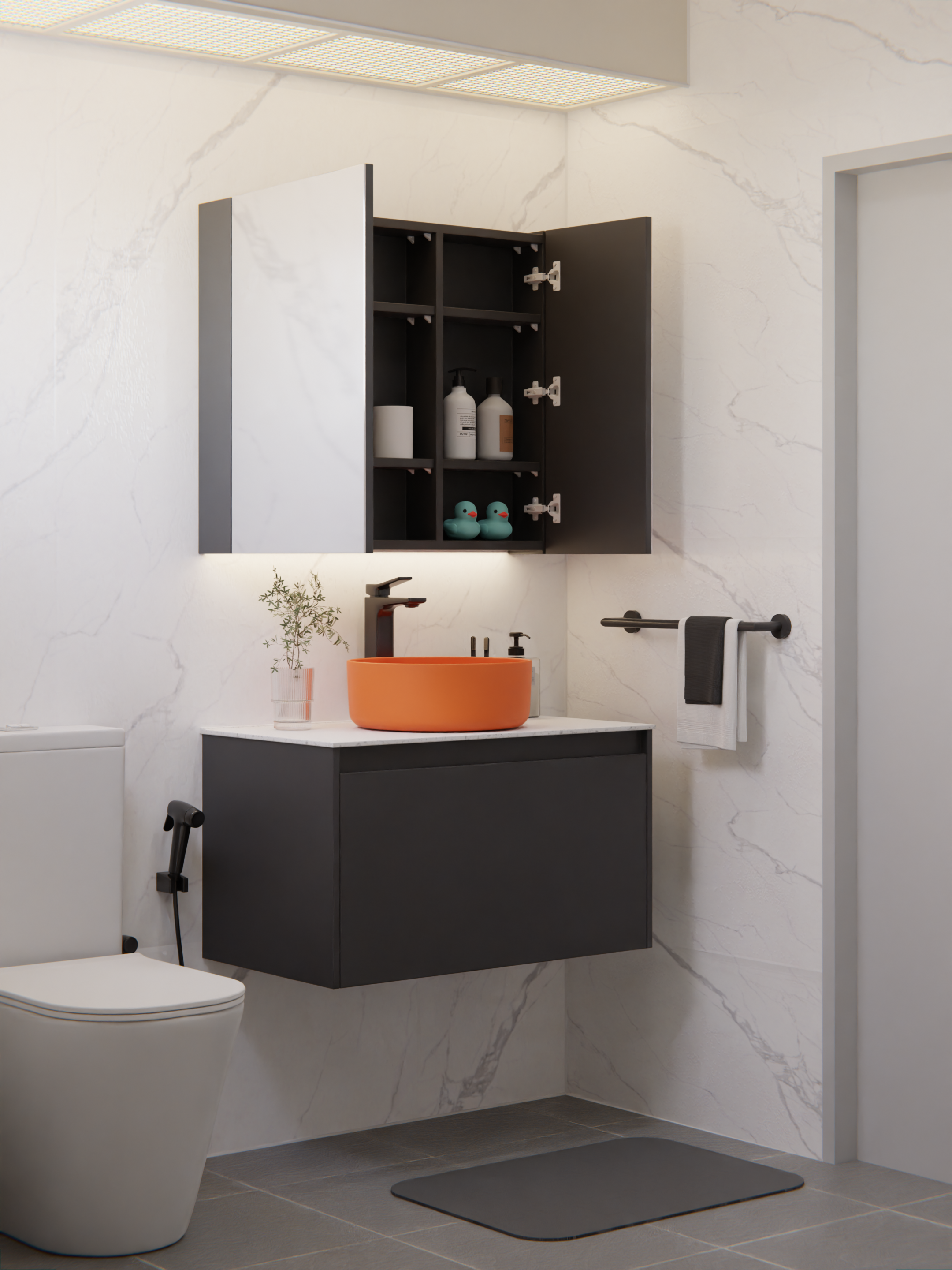 HERA 46 Vanity Cabinet Graphite