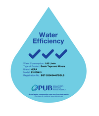 PUB water efficiency label for Tap