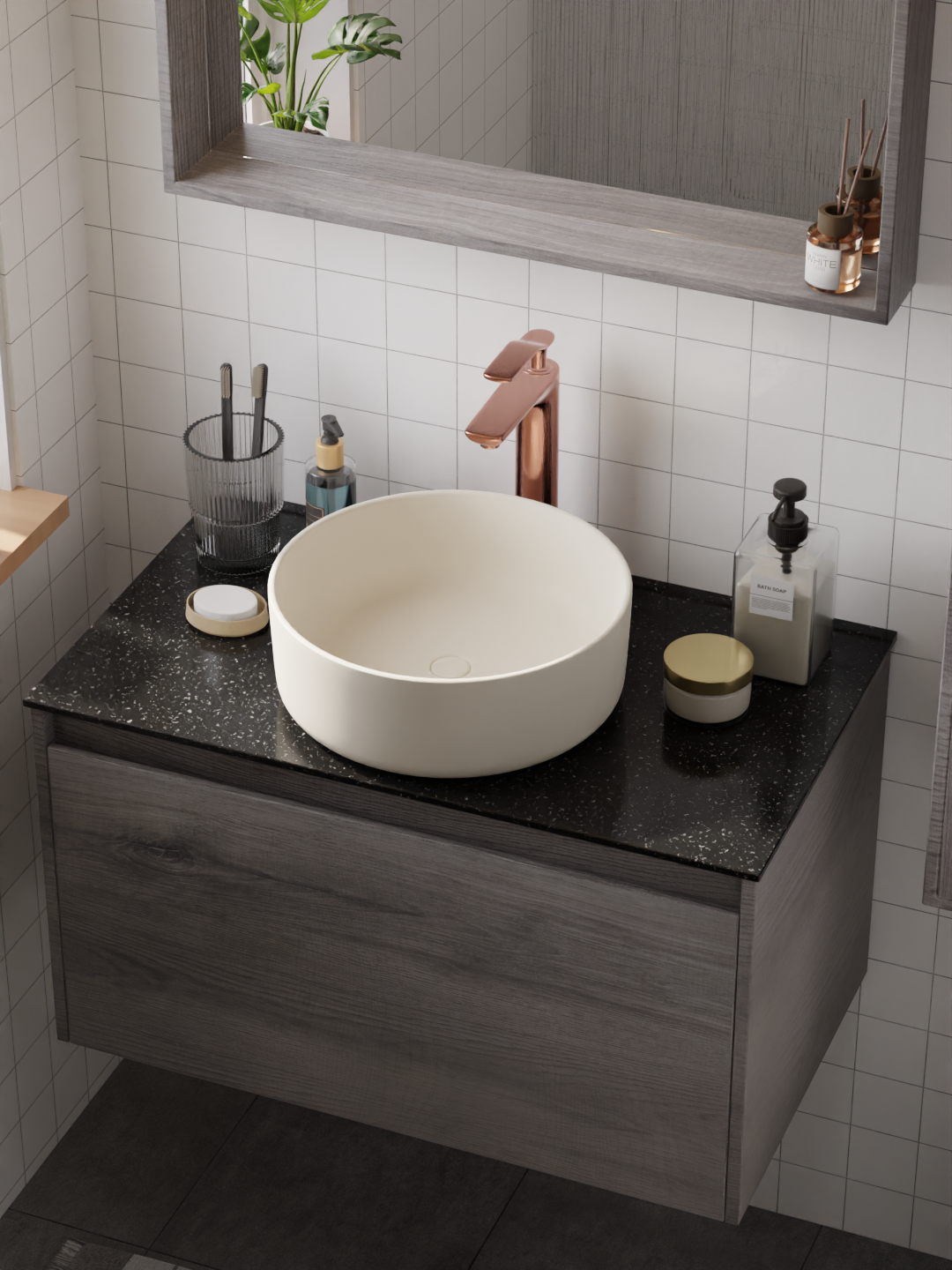 HERA Single-lever Basin Mixer Tap 8102 Rose Gold | Bathroom Faucet |Classic design for the traditional and classic look