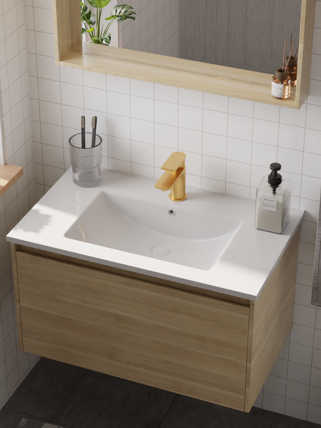 HERA Single-lever Basin Mixer Tap 8201 Matt Gold