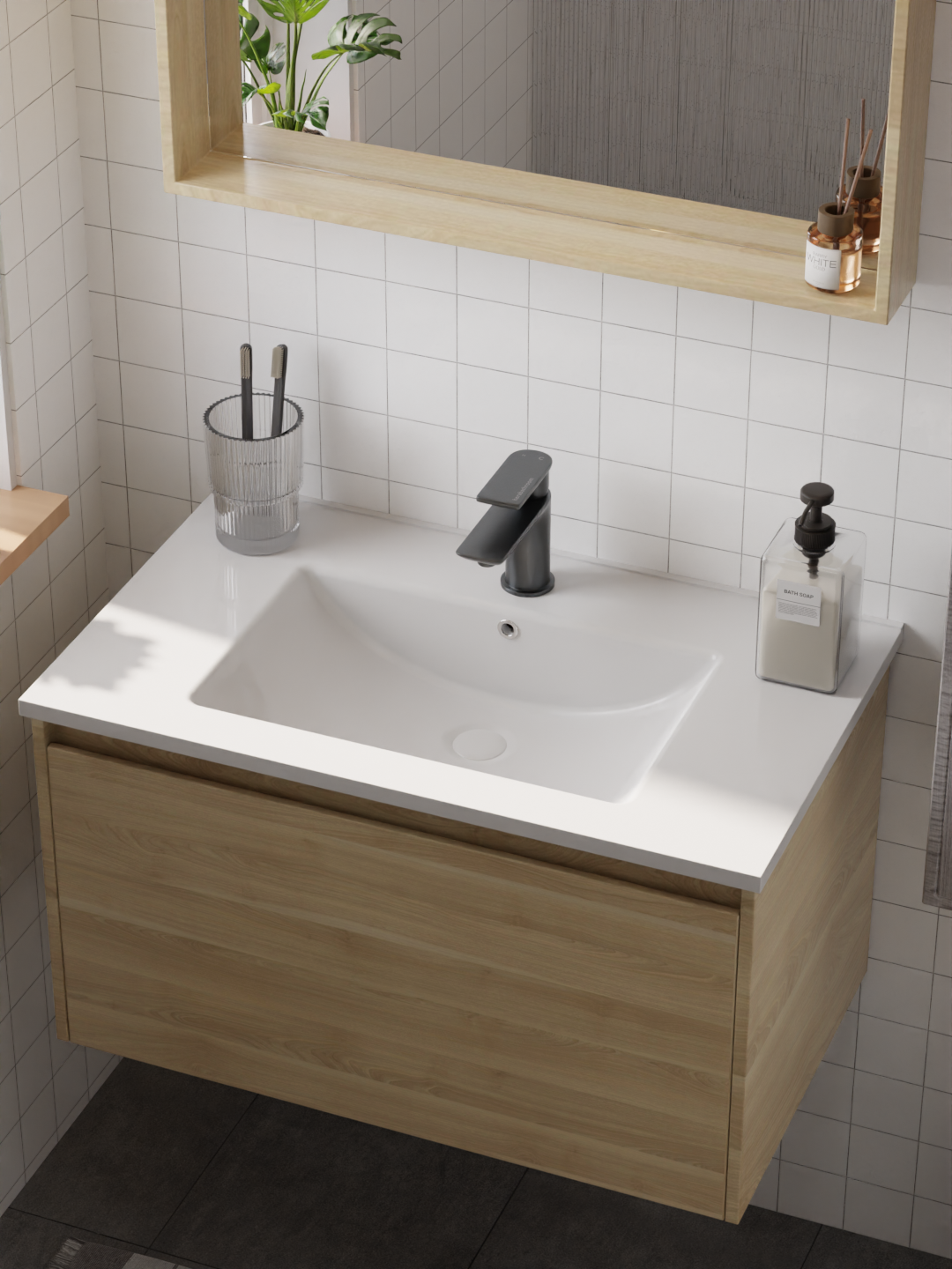 HERA Single-lever Basin Mixer Tap 8201 Gun Metal | Bathroom Faucet |Modern design for the contemporary aesthetic