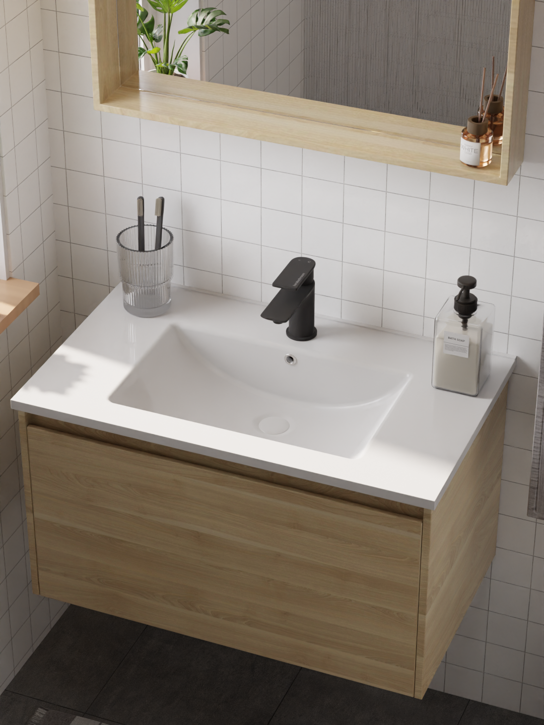 HERA Single-lever Basin Mixer Tap 8201 Matt Black | Bathroom Faucet |Modern design for the contemporary aesthetic