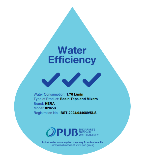 PUB approved water efficiency sticker