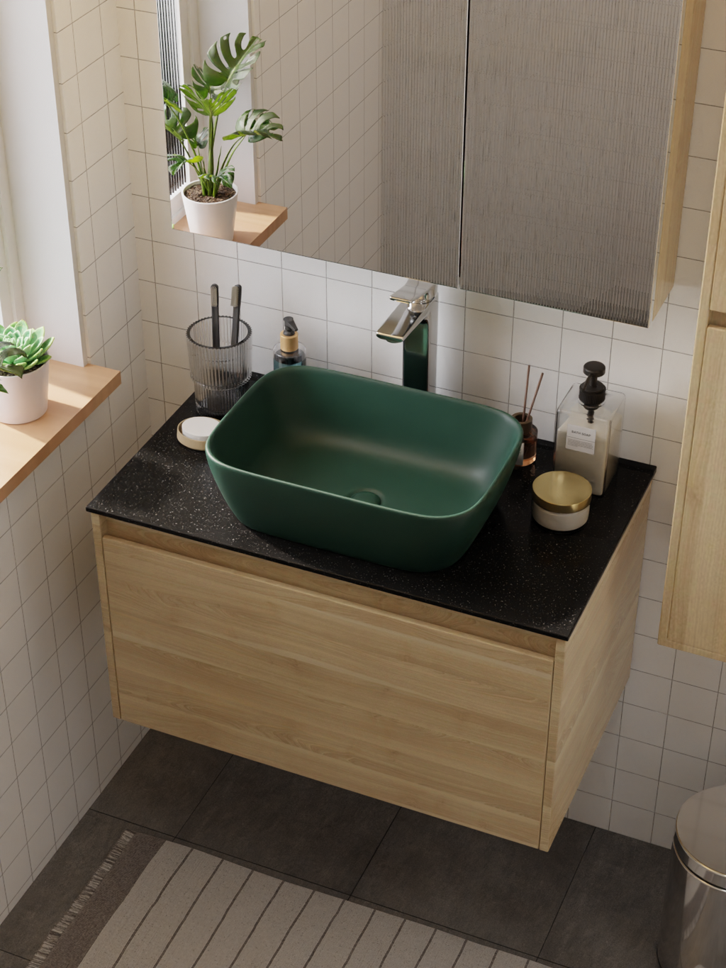 HERA Ceramic Basin Moss 9029-M207