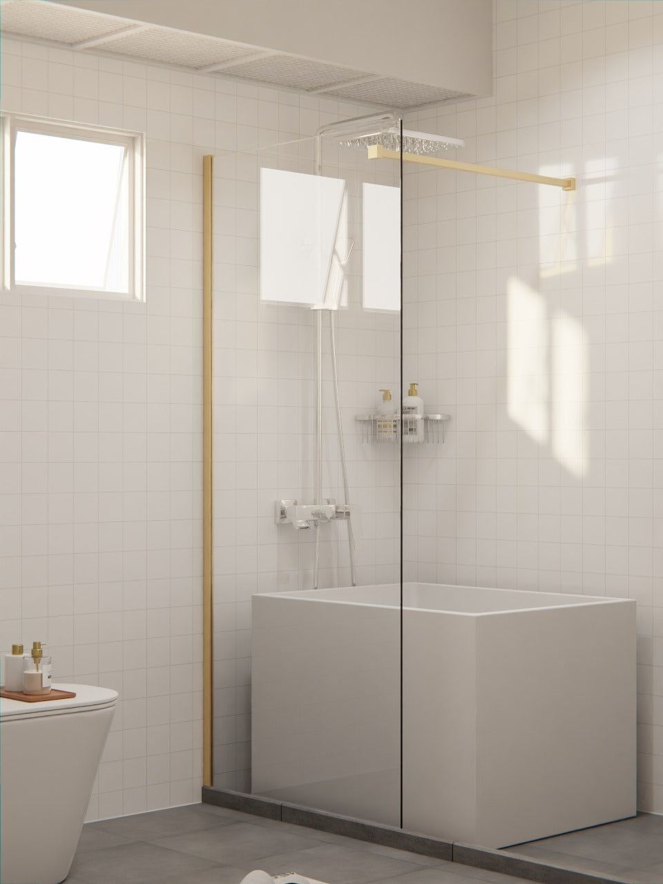 Tempered Glass Shower Screen 