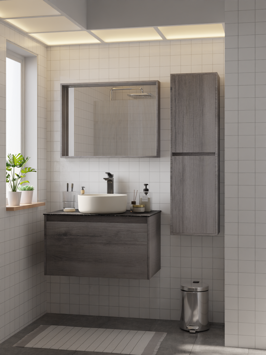 HERA  Frame Mirror Charcoal Ash 8060FM-CA