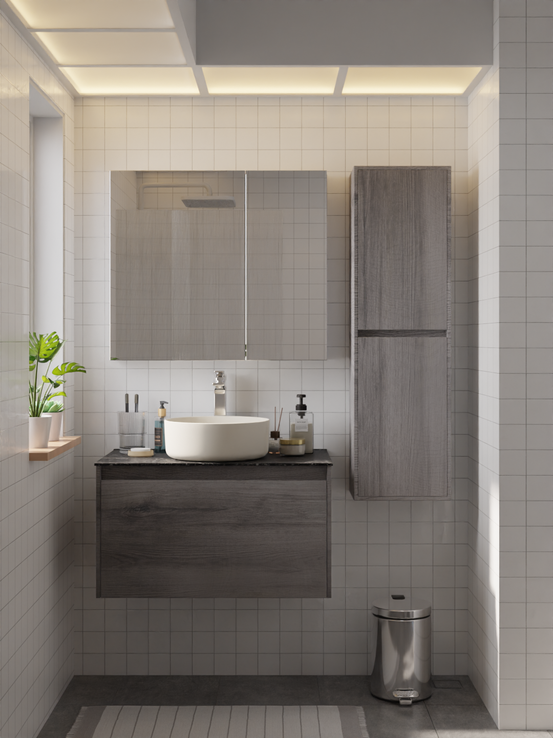 Charcoal Bathroom Cabinetry 