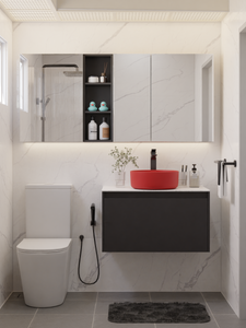 Matt Black Vanity Cabinet
