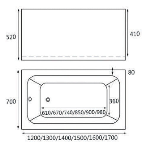 HERA Bathtub 1008, Cut and Seal Bathtub