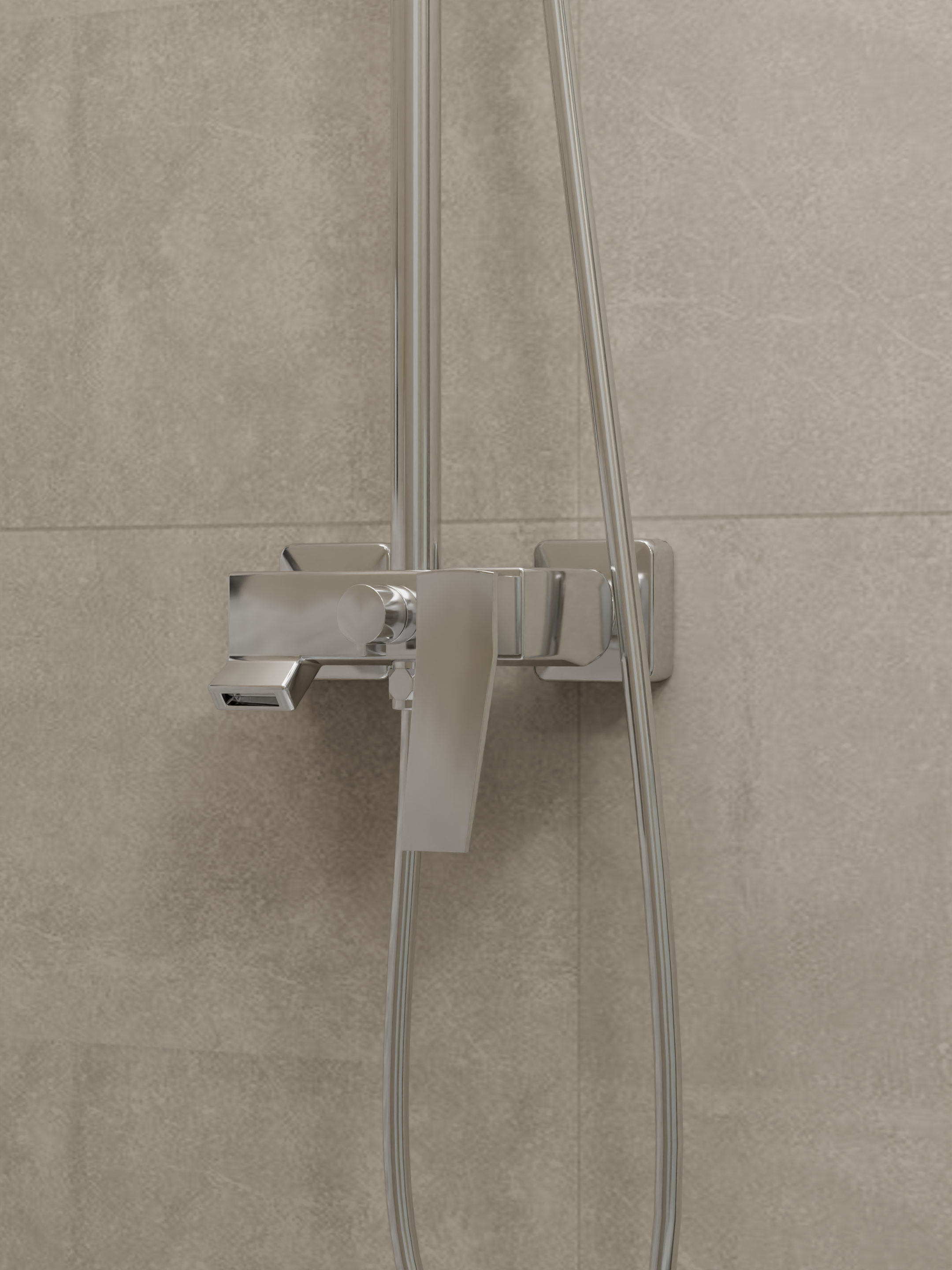 HERA Rainshower System with Single-lever Shower Mixer Set 8303 Chrome