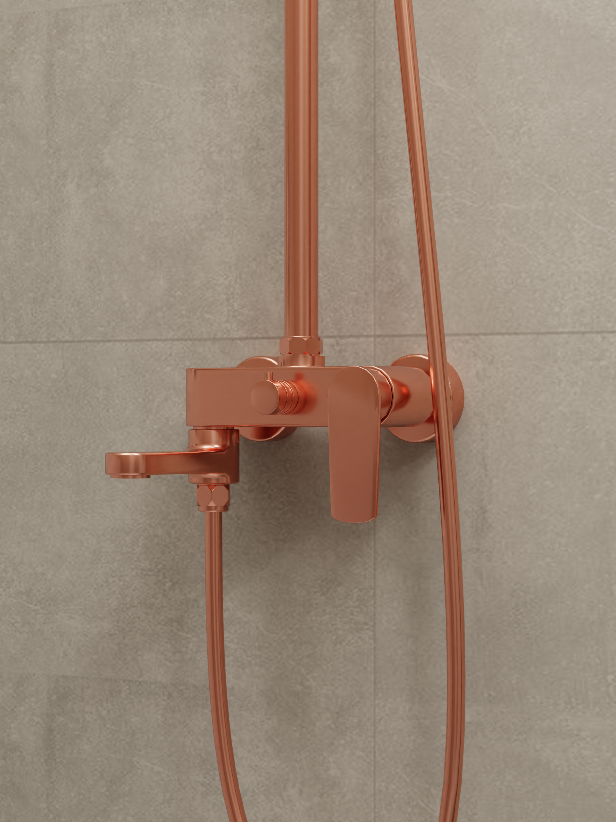 HERA Rainshower System with Single-lever Shower Mixer Set 8203 Rose Gold