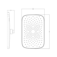 HERA Rainshower System with Single-lever Shower Mixer Set 8303 Matt Gold | Square Rain Shower Head