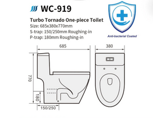 Magnum Water Closet Turbo Tornado Flush WC-919