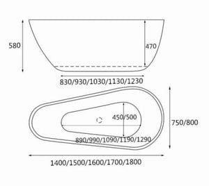 Hera Bathtub 1020, Oval HDB Bathtub, No hacking, No tiling - SaniQUO | The Concept Store For Your Bathroom