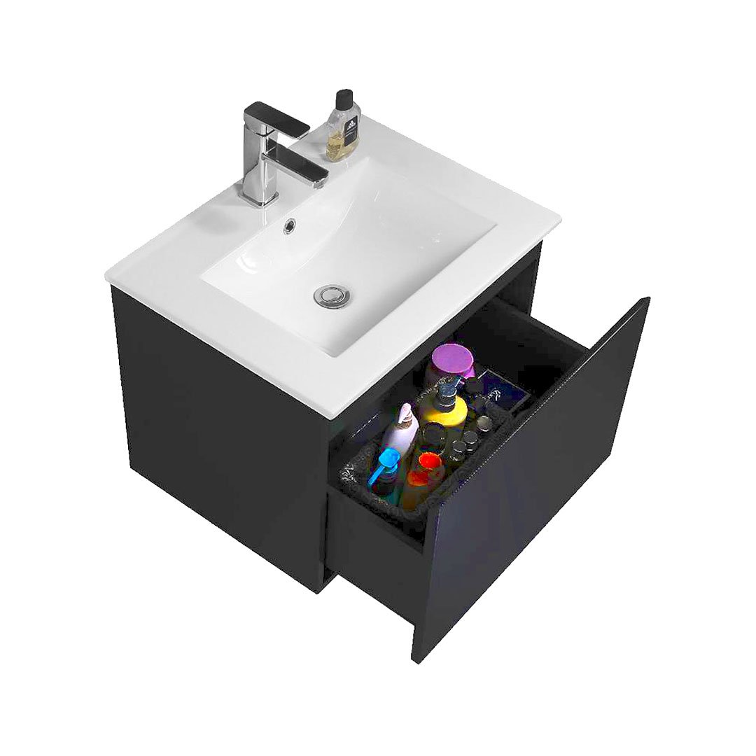 HERA HEBE Vanity Cabinet Matt Black - HERA Bathroom