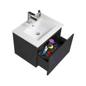 HERA HEBE Vanity Cabinet Matt Black - SaniQUO