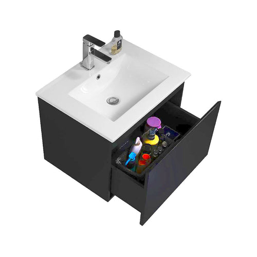 HERA HEBE Vanity Cabinet Matt Black - SaniQUO
