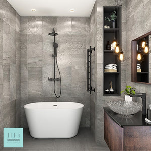 Freestanding Bathtub 1005, Oval Stand Alone | The Mini Bathtub for your Home Spa