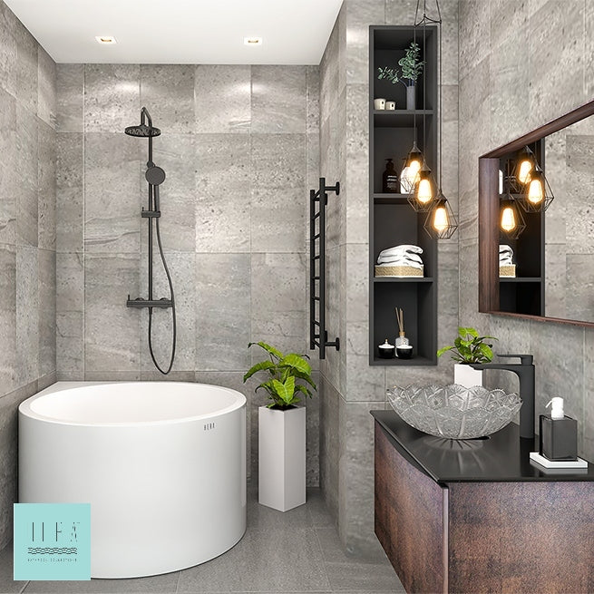 HERA BATHTUB 1007 ROUND STANDALONE BATH TUB HERA Bathroom