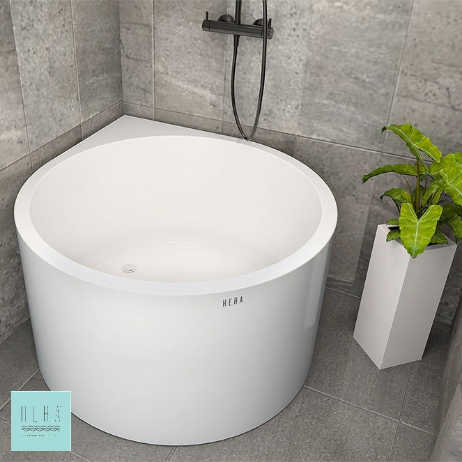 Corner soaking clearance tub
