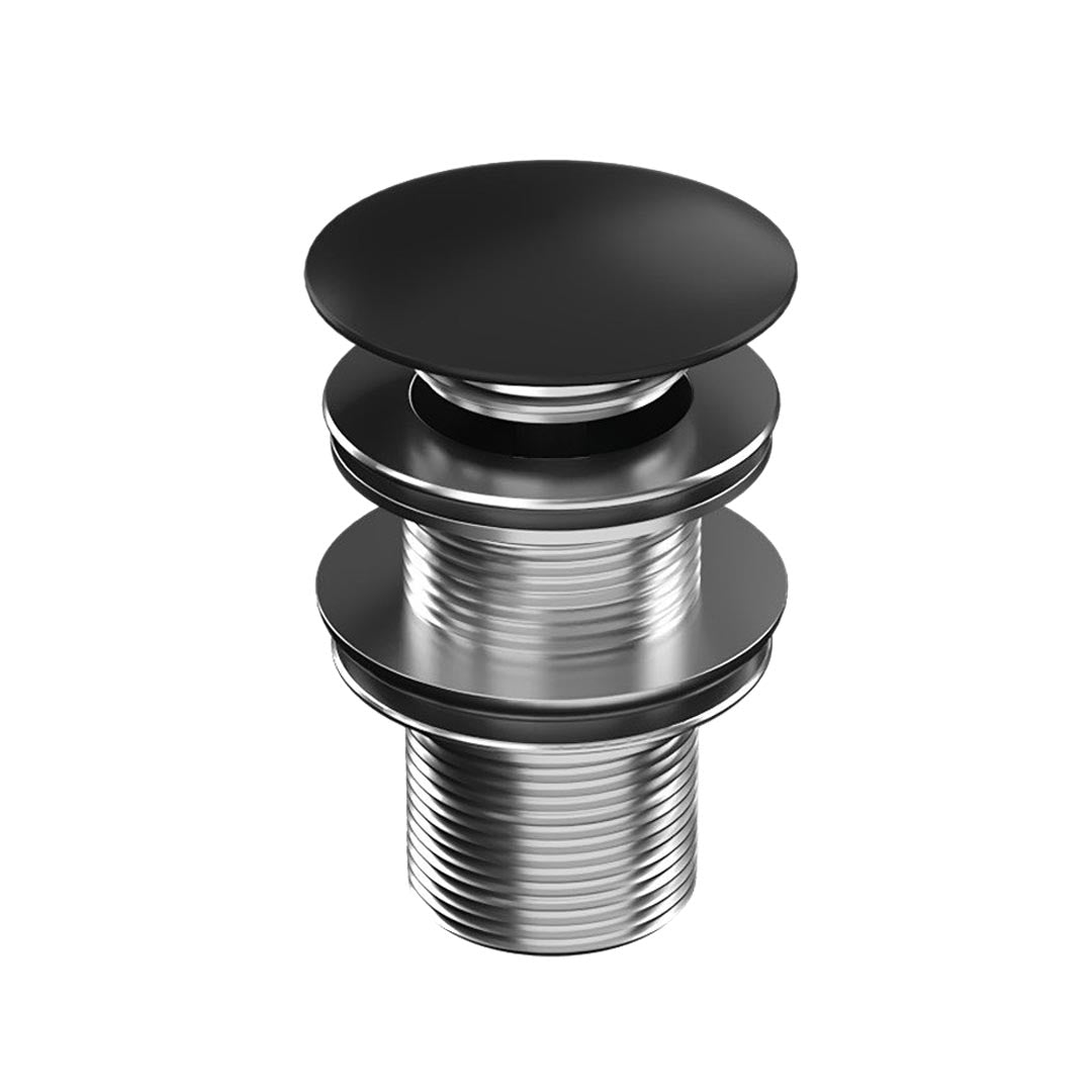 Pop-up Waste, Mushroom without Overflow Matt Black M001 - HERA Bathroom